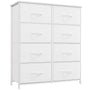 Somdot Kommode FD107 mit 8 Stoffschubladen, Schubladenschrank weiss