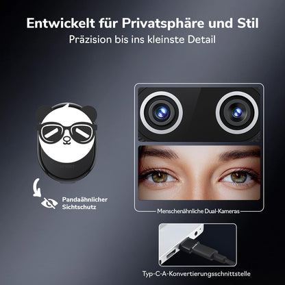 EMEET Piko+ 4K KI-Webcam – Dual-Kamera, KI-Autofokus