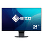 EIZO FlexScan EV2451-BK Ultra-Slim Monitor 23.8 Zoll. Schwarzer, schlanker Bildschirm zeigt digitale Inhalte am Arbeitsplatz an.