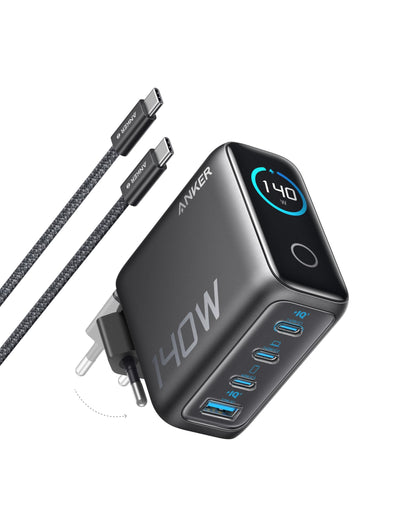 Anker 140W USB C Ladegerät – 4-Port GaN Netzteil