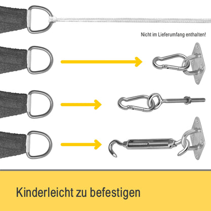 Sol Royal Shade Sails HS9 Sonnensegel - dreieckig 8m Anthrazit