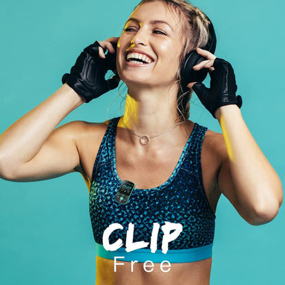 AGPTEK MP3-Player Bluetooth 32GB mit Clip, 1,5-Zoll-Display, Blau
