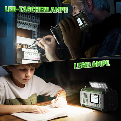 PRUNUS J-924 Kurbelradio DAB+/UKW Notfallradio mit Bluetooth