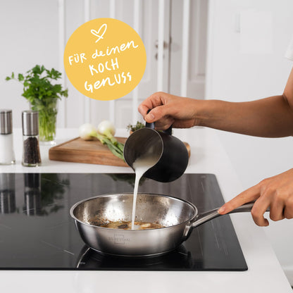 SILBERTHAL Edelstahl Bratpfanne unbeschichtet Induktion ofenfest 20cm
