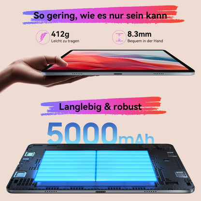 TABWEE Android 15 Gaming Tablet - 10 zoll, 24GB/256GB, Tastatur