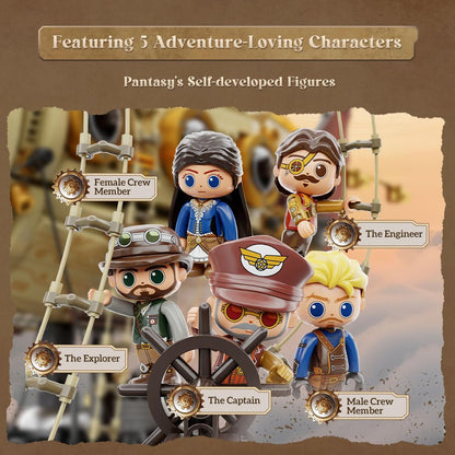 PANTASY Steampunk-Luftschiff Modellbausatz – Zweilagiger Zeppelin