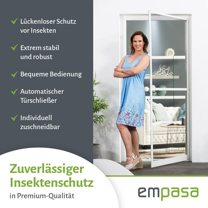 empasa Fliegengittertür MASTER SLIM PLUS, anthrazit, 100 x 210 cm