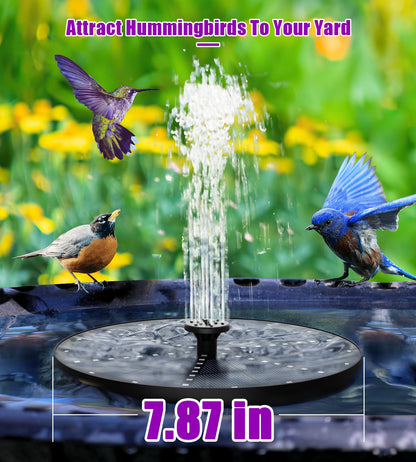 SZMP Solar Springbrunnen 4W mit 4000 mAh Akku und 60 LED
