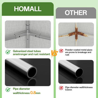 Homall Partyzelt 3x6 m Gartenpavillon wasserdicht UV-Schutz 50+ weiss