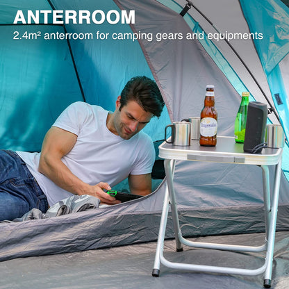Portal Kuppelzelt 3-4 Personen wasserdicht 4000 mm mit Vorzelt