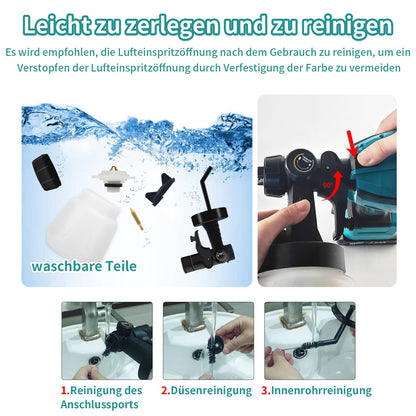 VKE Akku Farbsprühsystem 800W für Makita 18V, 1000 ml Behälter