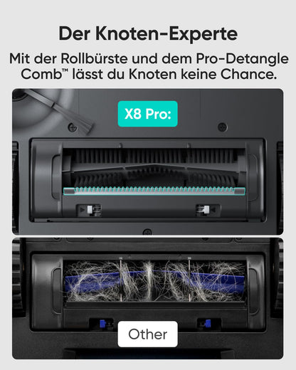 eufy X8 Pro Saugroboter mit Absaugstation & Wischfunktion