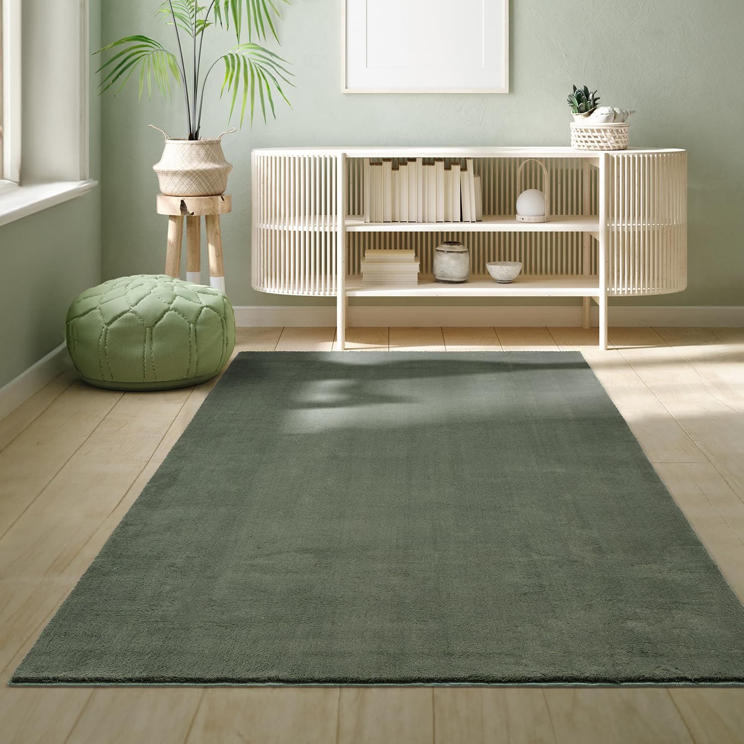 the carpet Relax Kurzflor Teppich in Felloptik, Forest, 160 x 220 cm
