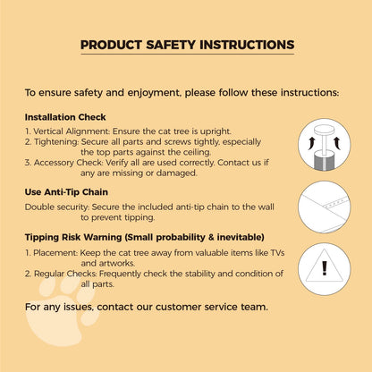PAWZ Road Kratzbaum Deckenhoch Höhenverstellbar – Beige