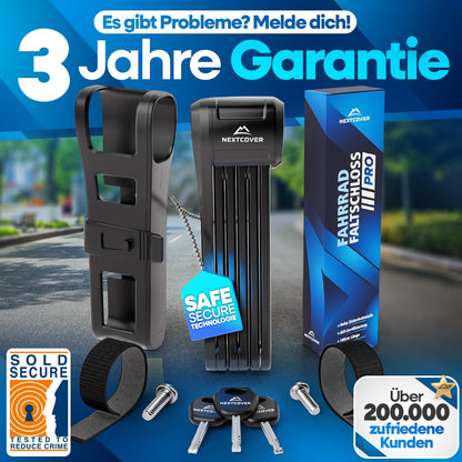 NEXTCOVER® FoldPro Hochsicherheits Faltschloss – 100 cm Halterung