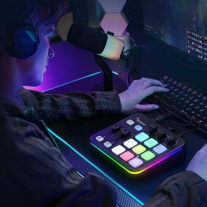MAONO G1 Neo Audio Mixer für Streaming, XLR & 48V-Phantomspeisung