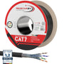 RedStar24 Cat7 S/FTP Erdkabel Netzwerkkabel, schwarz, für Outdoor-Netzwerkverbindungen und Erdverlegung.