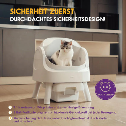 PetPivot Selbstreinigende Katzentoilette AS15 – Offenes Design