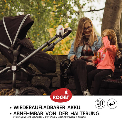 ROCKIT Kinderwagenschaukler Set RR-02x2, Einschlafhilfe mit USB-C