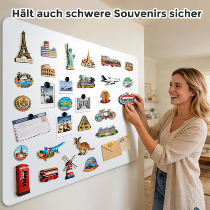 Qiytecno Magnettafel weiss 50x100 cm aus Metall, nicht beschreibbar