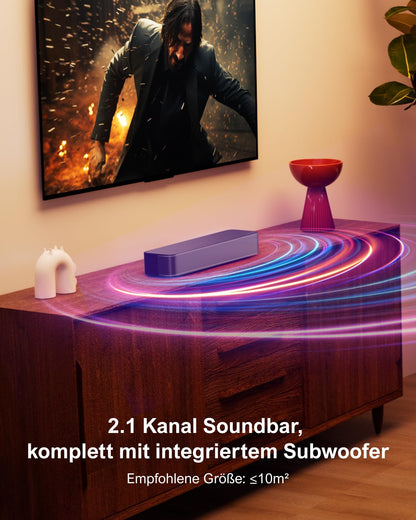 ULTIMEA Solo B30 2.1 Soundbar TV mit integriertem Subwoofer
