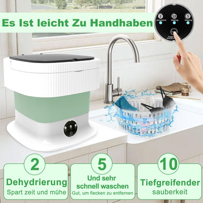 Mini 14L Camping Waschmaschine – Grün mit Schleuder
