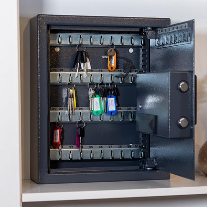 HMF 2030-11 Schlüsseltresor Elektronikschloss - 30 Haken Anthrazit