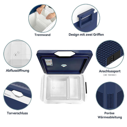 BINGI Kompressor Kühlbox 30 Liter HC-30P5S für Auto und Camping