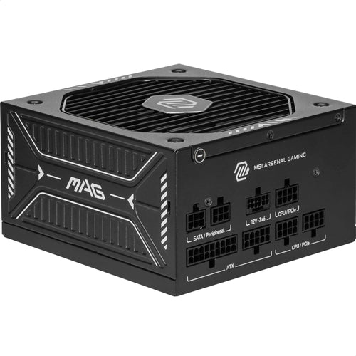 MSI MAG A750GLS PCIE5 Netzteil 750W 80 Plus Gold ATX 3.1 modular mit schwarzen Kabeln und 135-mm-Lüfter