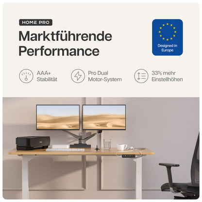 Desktronic Höhenverstellbarer Schreibtisch Gestell – Elektrisch Dual-Motor