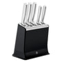 Tefal EverSharp Pro Messer-Set mit selbstschärfendem Messerblock in Schwarz, fünf Messer