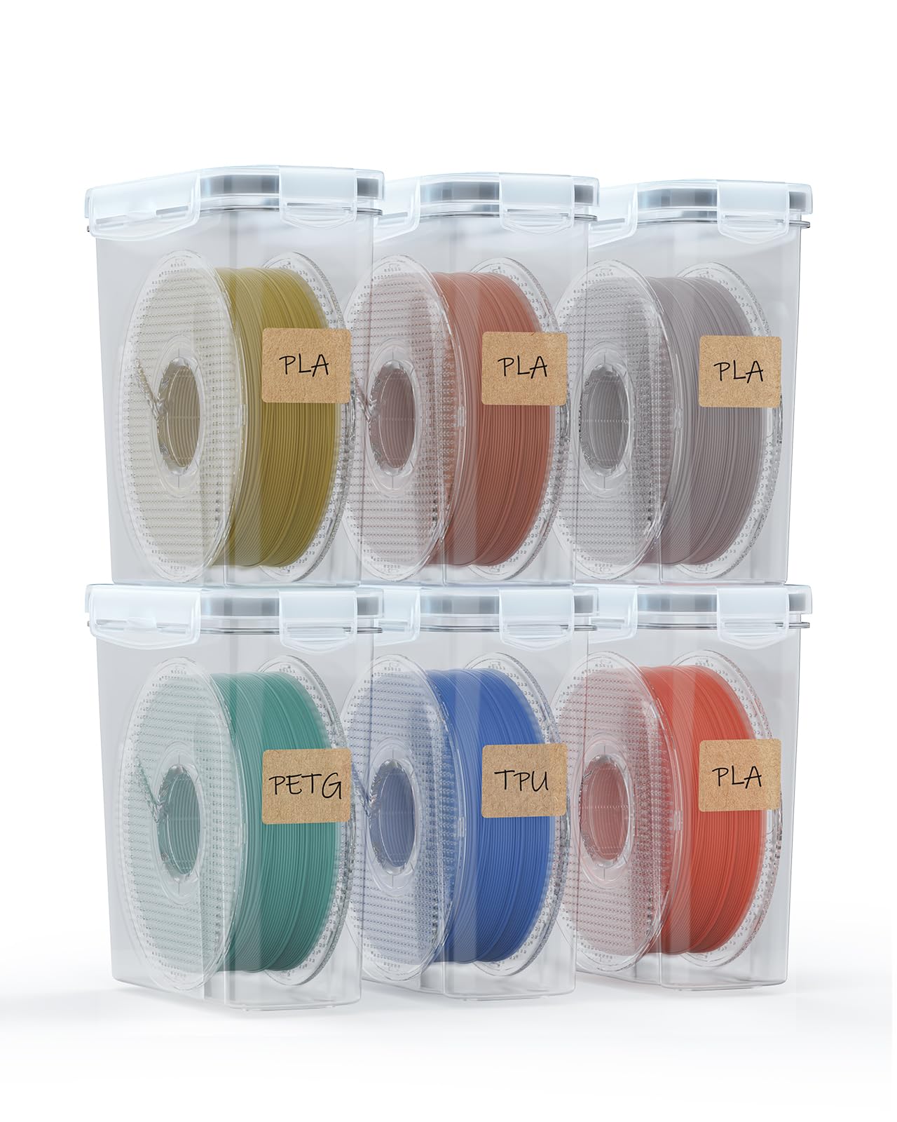 YOOPAI Filament Aufbewahrungsbox 6er-Set, 4 L, wasser- und staubdicht