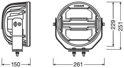 OSRAM ROUND MX260-CB LED Zusatzscheinwerfer Combo