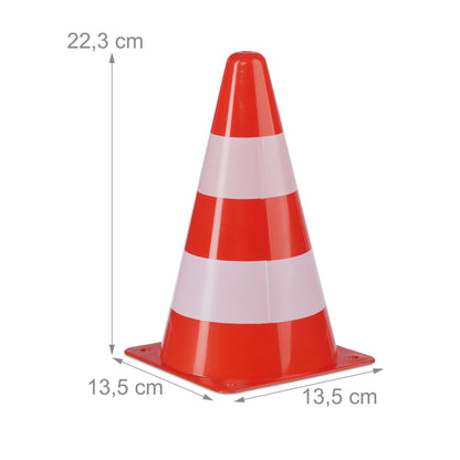 Relaxdays Warnkegel 100er Set Verkehrshütchen 22 cm orange/weiss