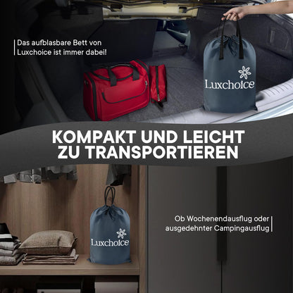 Luxchoice Luftbett Gästebett 1 Person selbstaufblasend mit E-Pumpe