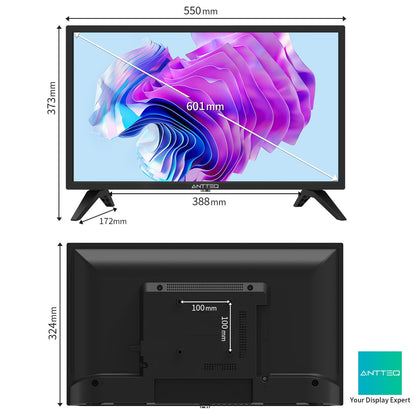 Antteq Essential Series 24 Zoll HD LED TV mit Triple Tuner