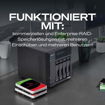 Seagate IronWolf Pro 28 TB NAS-Festplatte, 3.5 Zoll, SATA 6 Gb/s, CMR