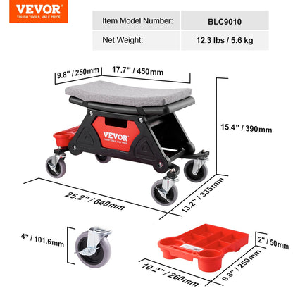 VEVOR Rollhocker Werkstatt – Mobil mit Aufbewahrungsbox