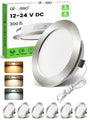 ALUSSO LED Einbaustrahler ST20, 12V, 4W, 3CCT, IP44, 6er Set – flache Bauweise mit nur 14,5 mm Einbauhöhe