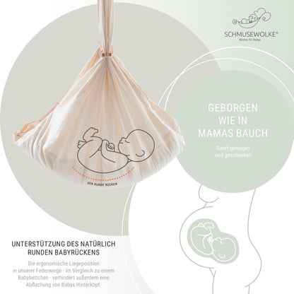 SCHMUSEWOLKE Federwiege Komplett-Set - Bio-Baumwolle