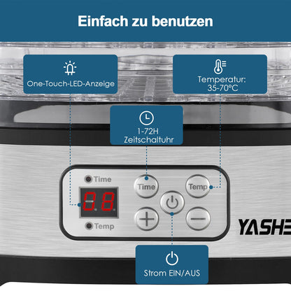 YASHE GGJ-261B Dörrautomat LED-Display – für Obst & Gemüse