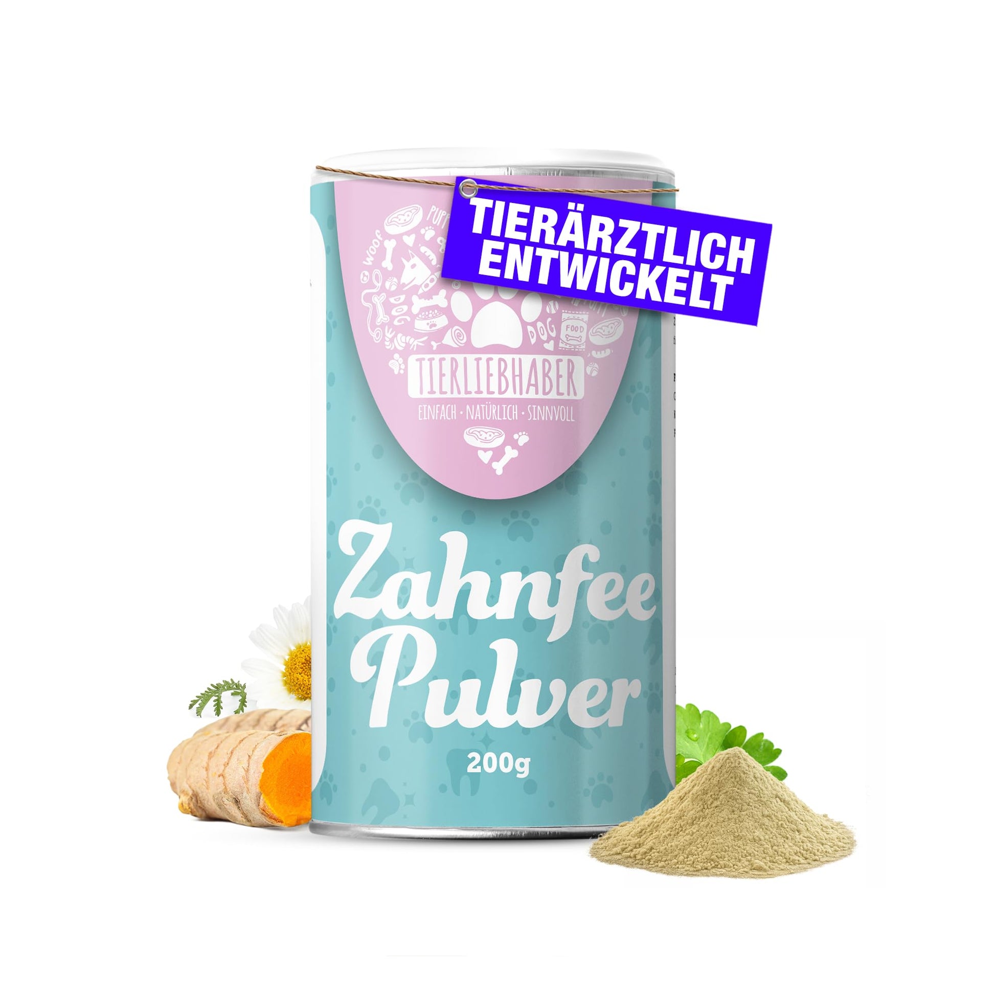 TIERLIEBHABER Zahnfee Pulver – Zahnpflege für Hunde, 200 g