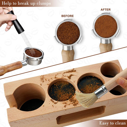 Y-Step 51mm Espresso Tamper Set mit Tamperstation & Distributor