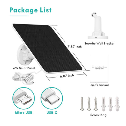 EverExceed 6W Solarpanel für Akku-Überwachungskameras, 2er-Set