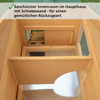 zooprinz Kaninchenstall Hasenstall Haupthaus mit Kuschelplatz für ihre Hasen - unten viel Auslauf für Kleintiere: Hasen Kaninchen Meerschweinchen