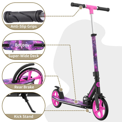 BELEEV V9 200mm Räder LED Faltbar Cityroller - Starry Purple