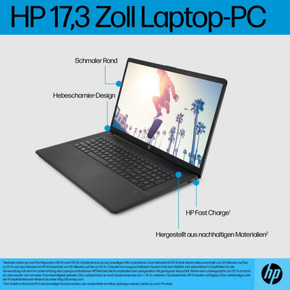 HP Laptop 17,3" FHD - Ryzen 3 7320U 512GB SSD Schwarz