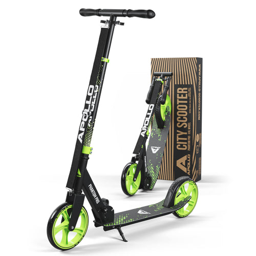 Apollo Phantom Pro City Scooter - XXL-Räder, faltbar, höhenverstellbar, Tretroller für Erwachsene, Kinder und Jugendliche, kompakter City-Roller