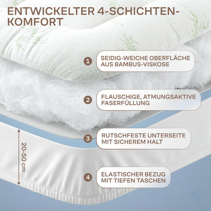 Niagara Sleep Solution Matratzentopper Bambusviskose 140 x 200 cm