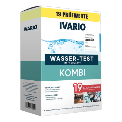 IVARIO Labor-Wassertest Kombi 19-in-1 – Trinkwasser Analyse
